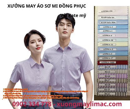  xưởng may áo sơ mi đồng phục, xưởng may áo sơ mi vải kate mỹ sọc, may áo sơ mi đồng phục vải kate mỹ sọc, may áo sơ mi đồng phục theo yêu cầu, xưởng may áo sơ mi số lượng ít, xưởng may áo sơ mi từ 10 cái, xưởng may áo sơ mi đồng phục tại TP.HCM, địa chỉ may áo sơ mi đồng phục giá rẻ, nhận may áo sơ mi đồng phục chất lượng cao, áo sơ mi đồng phục công ty vải mỹ sọc, may đồng phục áo sơ mi công sở thoáng mát, vải kate mỹ sọc may áo sơ mi đồng phục, áo sơ mi đồng phục nhân viên vải kate mềm mát, đặt may áo sơ mi đồng phục công sở theo yêu cầu, may áo sơ mi công ty chất lượng giá tốt, xưởng may áo sơ mi đồng phục nhỏ lẻ, áo sơ mi đồng phục cho nhân viên, áo sơ mi đồng phục cho giáo viên, áo sơ mi đồng phục cho học sinh, xưởng may LIMAC, công ty may áo sơ mi LIMAC, LIMAC chuyên may đồng phục vải mỹ sọc, đặt áo sơ mi tại LIMAC