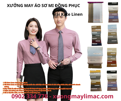 xưởng may áo sơ mi đồng phục, xưởng may áo sơ mi vải kate LINEN, may áo sơ mi đồng phục vải kate LINEN, may áo sơ mi đồng phục theo yêu cầu, xưởng may áo sơ mi số lượng ít, xưởng may áo sơ mi từ 10 cái, xưởng may áo sơ mi đồng phục tại TP.HCM, địa chỉ may áo sơ mi đồng phục giá rẻ, nhận may áo sơ mi đồng phục chất lượng cao, áo sơ mi đồng phục công ty vải LINEN, may đồng phục áo sơ mi công sở thoáng mát, vải kate LINEN may áo sơ mi đồng phục, áo sơ mi đồng phục nhân viên vải kate mềm mát, đặt may áo sơ mi đồng phục công sở theo yêu cầu, may áo sơ mi công ty chất lượng giá tốt, xưởng may áo sơ mi đồng phục nhỏ lẻ, áo sơ mi đồng phục cho nhân viên, áo sơ mi đồng phục cho giáo viên, áo sơ mi đồng phục cho học sinh, xưởng may LIMAC, công ty may áo sơ mi LIMAC, LIMAC chuyên may đồng phục vải LINEN, đặt áo sơ mi tại LIMAC